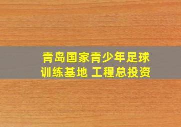 青岛国家青少年足球训练基地 工程总投资